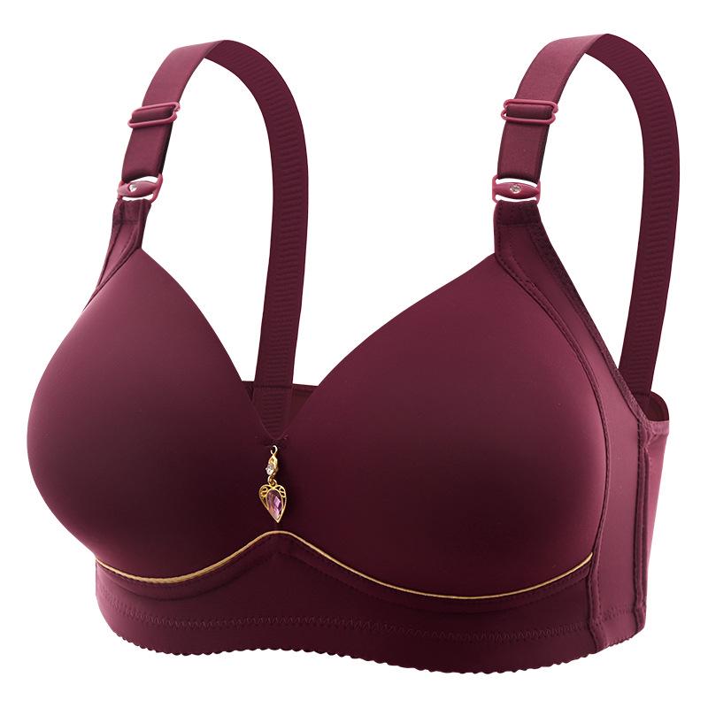 Comfortable Plus-Size Wire-Free Breathable Women's Bra, Non-Magnetic, Thin Cup, Smooth Fit