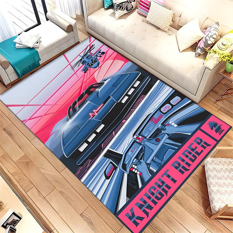 Knight Rider (14) Rug Suitable For Living Rooms Bedrooms Computer Rooms Dining Areas And Placement Under Tables And Chairs Also An Ideal Choice For Of
