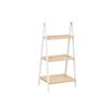 Bamboo Bathroom Shelf - Berilo - 40.3x81.5x30 Cm - Natural White - Modern - 3 Shelves - Trapezoidal