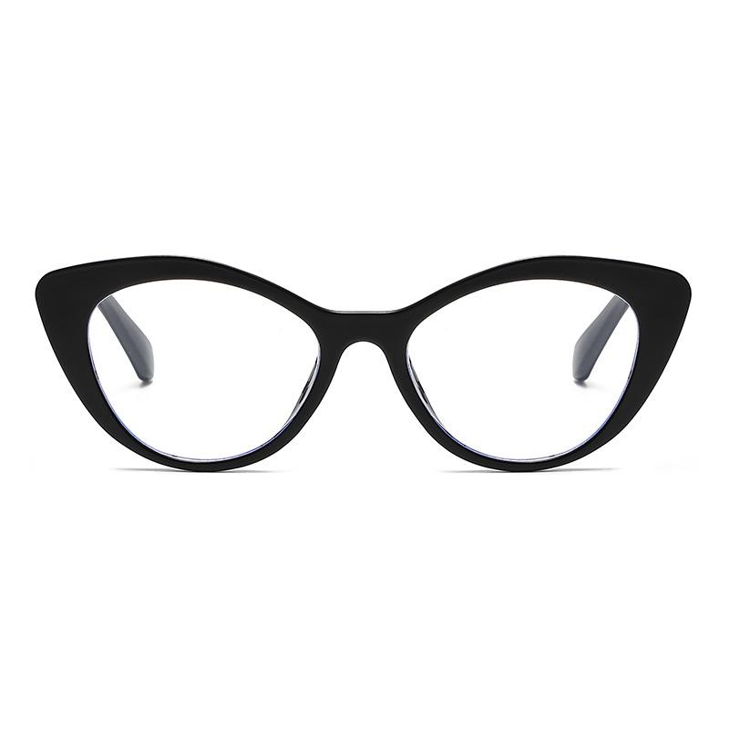 14532 Trendy Cat Eye Classic Glasses Frame 2024 New Fashion Anti-Blue Flat Glasses Unisex