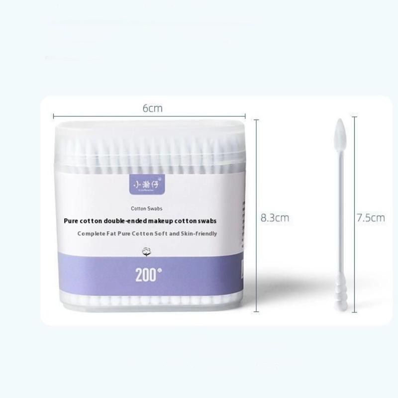 100/200Pcs Double Head Multi-purpose Fluorescent Agent Free Cleaning Tampons Cotton Buds Baby Nursing Supplies Baby Cotton Swab