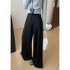 Kumikumi Idle Style High Waist Casual Pants Suit Pants Women Autumn High Waist Drooping High Waist Loose Pants Mop Pants