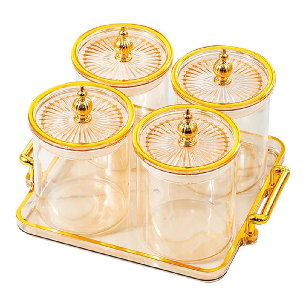 Dry Fruit Tray with Lid Snack Candy Dish Appetizer Tray Kitchen Spice Jars for Dining Room Kitchen Holiday Living Room Home