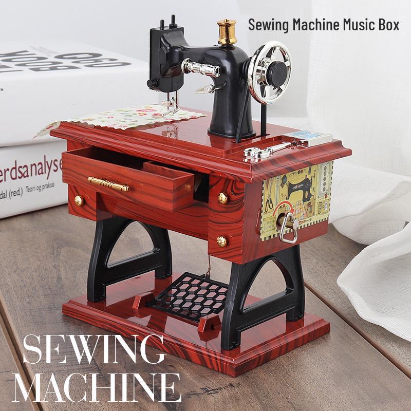 YL1010 Retro Sewing Machine Music Box - Creative Birthday Gift for Girls