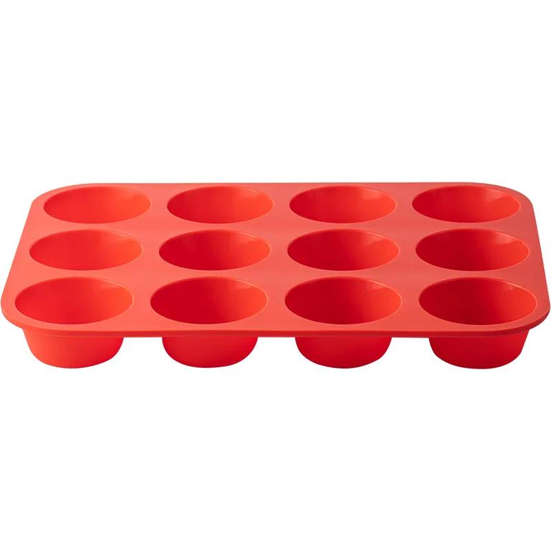 12 Holes Silicone Baking Mold for Baking 3D Bakeware Chocolate Round Sphere Mold Cupcake Pan Cake DIY Muffin Kitchen Tool