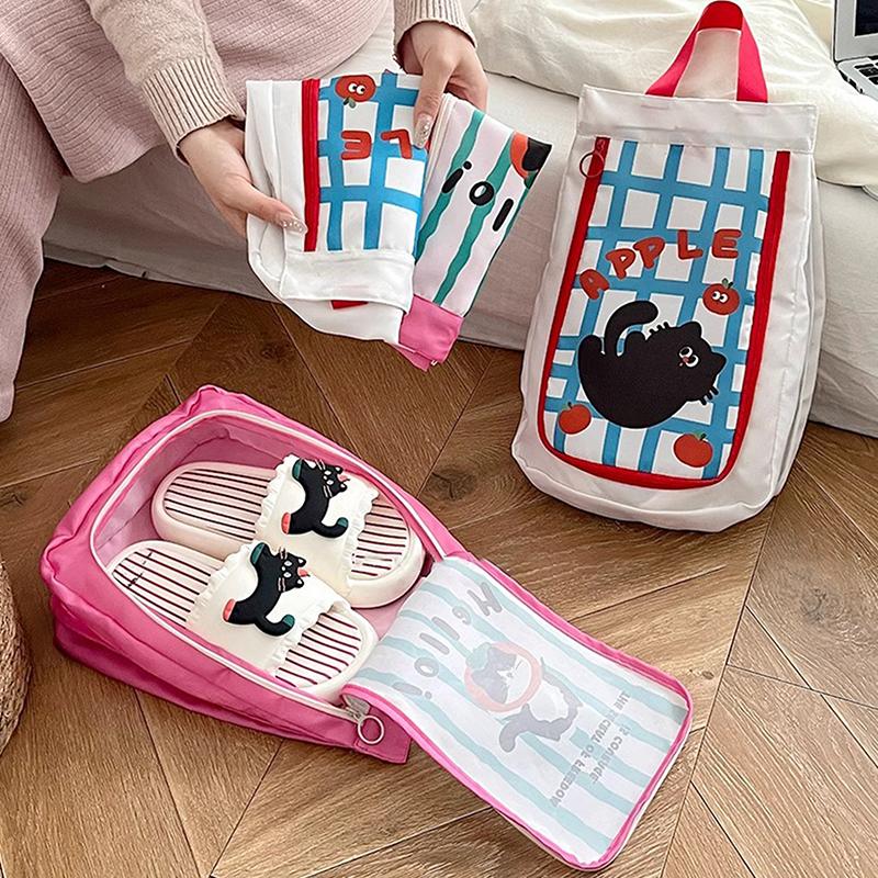 Portable Double Layer Travel Shoe Bag Separate Storage Waterproof Shoe Storage Bag Handheld Thickened Dustproof Shoe Bag