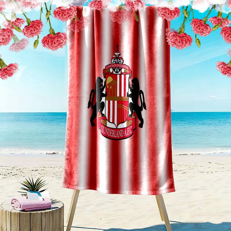 Asciugamano da Spiaggia con Logo SAFC, Asciugamano Grande Morbido ad Asciugatura Rapida per Spiaggia Campeggio Nuoto