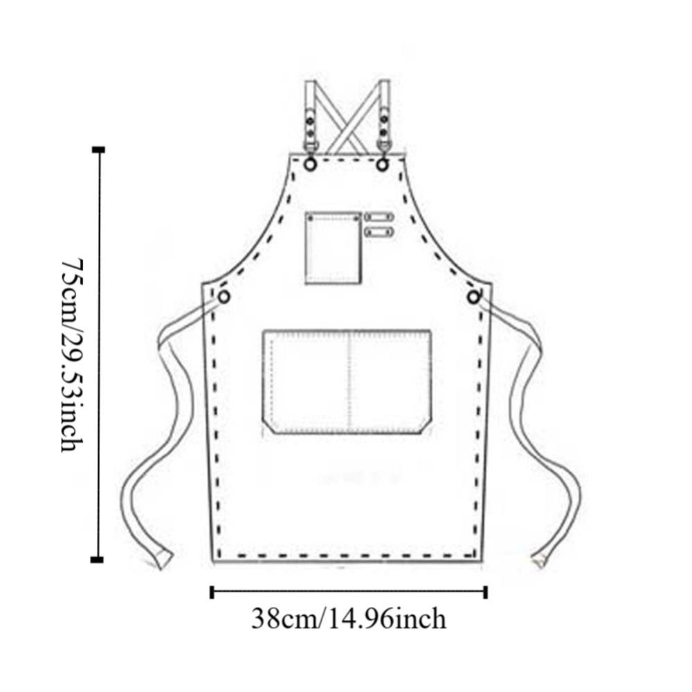 Water Proof Thickened Canvas Apron Wipe Hands Fashion Adult Apron  Household