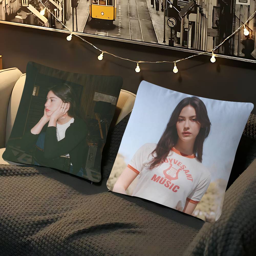 Singer Gracie-E Abrams-S Pillow Case Removable Washable Cushion Cover – All-Season Soft Linen