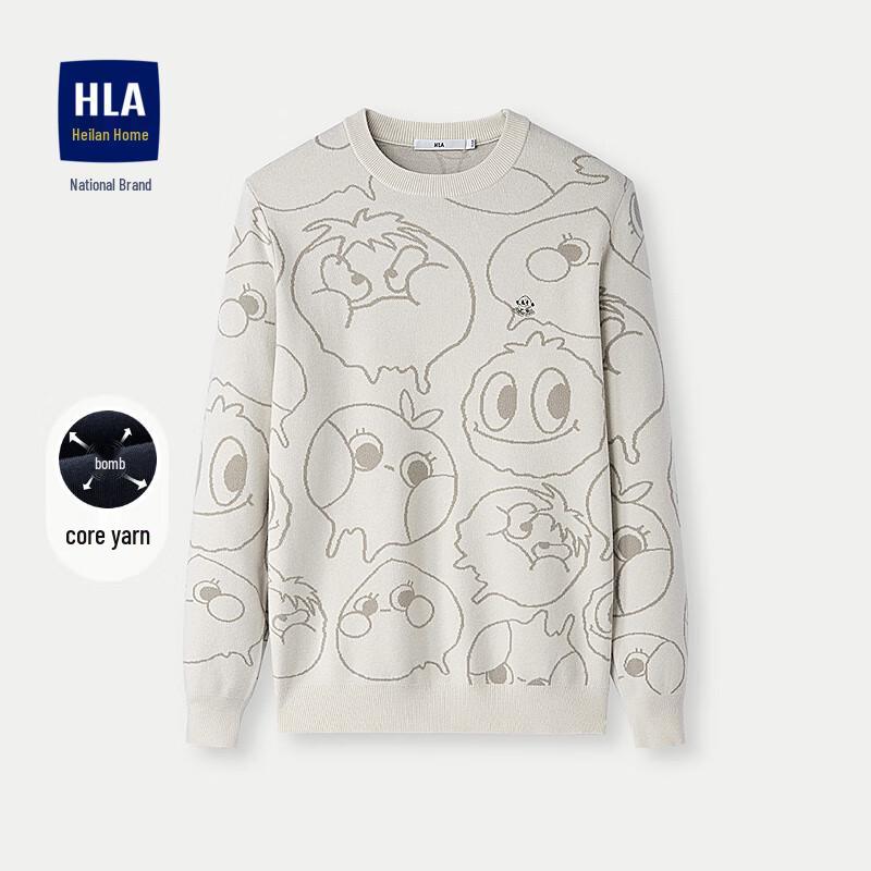 

HLA Men s Artist Collaboration Crew Neck Jacquard Knit Sweater 44