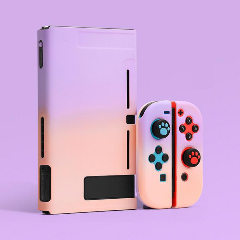 

Защитный чехол VAORLO с градиентом цвета для переключателя NS NX, жесткий пластиковый чехол на заднюю панель, пыленепроницаемый, защита от падения