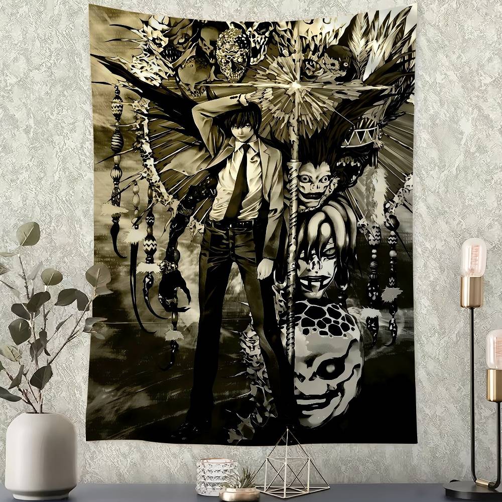 Anime DDeath NNote Japan Cartoon Tapestry Art Printing Japanese Wall Tapestry Anime Wall Hanging Home Decor