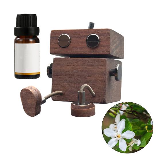 Car Aromatherapy Handmade Wooden Doll Long-Lasting Aromatherapy Essential Oil Diffuser Shaking Feet Car Dashboard Decoration