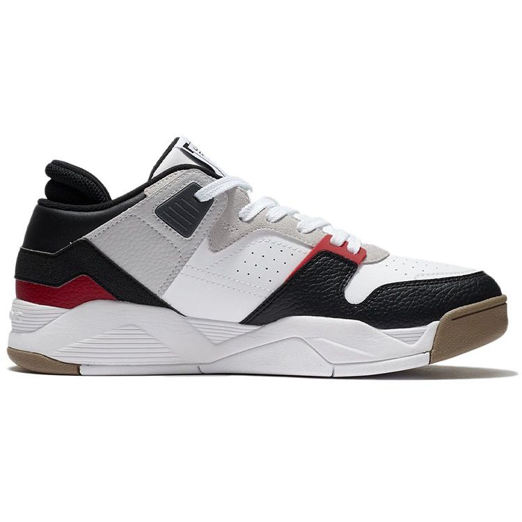 Li-Ning Durable Low-Top Retro Basketball Shoes Men Sneakers Black White AGBS031-2
