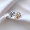 Faux Pearl Button Cover Alloy Elegant Clip-On Button Covers Removable No-Sew Button Covers for Women Shirts Blouses Wedding