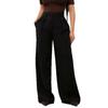 In-Stock Women's Casual Pleated High Waist Wide-Leg Long Pants for Spring and Autumn Fashion.