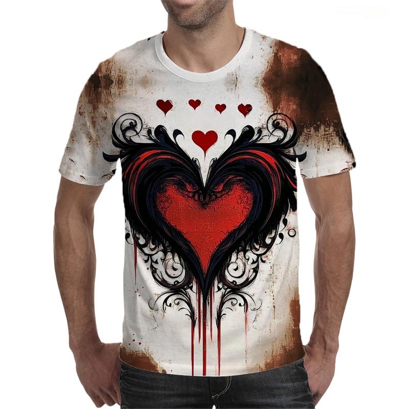 Trendy Letters Graphic T Shirts For Men Summer Fashion Hip Hop 3D Printed Crew Neck Tshirts Casual Streetwear Oversized Tees