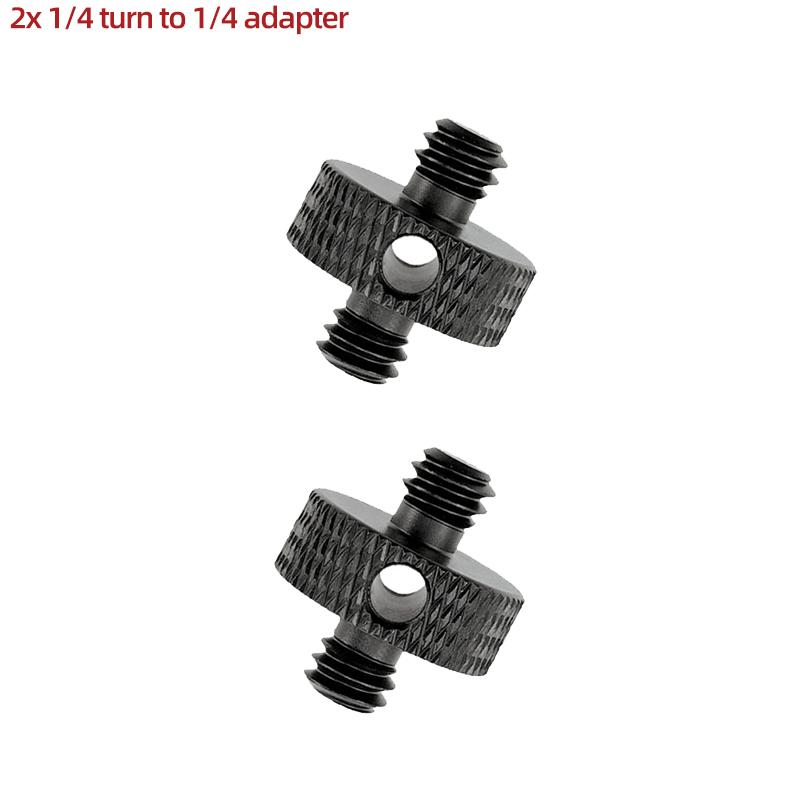 Tripod Adapter 1/4" Male to 1/4" Male to 3/8" Male Screw Connectors For GoPro Hero 13 12 11 10 9 Insta360 X5 X4 X3 DJI Action