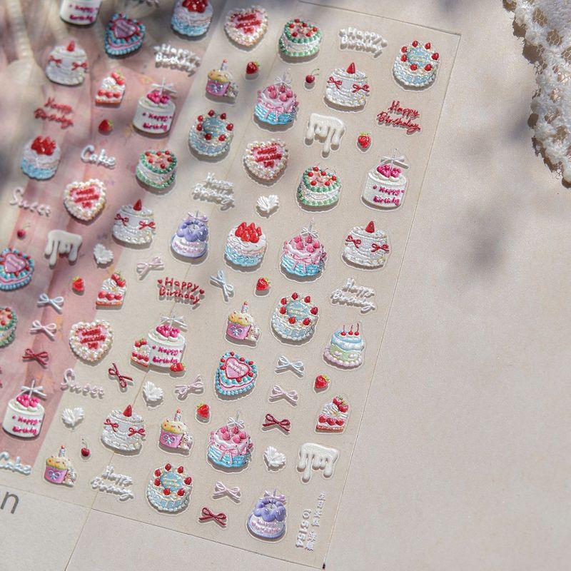 

Tomoni Relief Nail Sticker 3D Stereo Best Selling Sweet Fashion Nail Sticker Birthday Cake 5154 Default