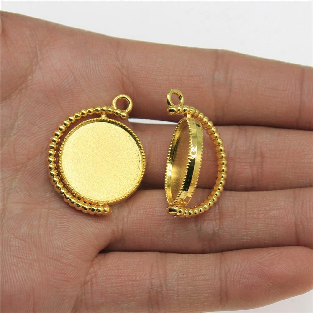 Hodí se pro kulatý 20mm skleněný kabošon Základní lůžko Podložka Bezel Doplňky Díly Chlapecké šperky Cool Dárky Pro