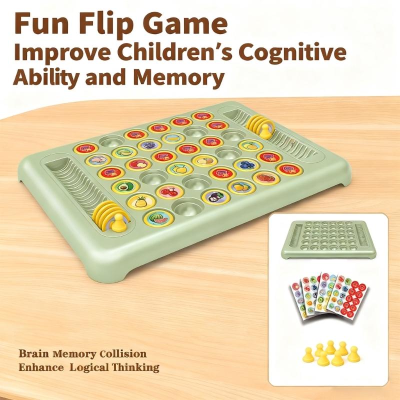 Interactive Flip And Matched Board Game Toy For Kid Adult Parties Practical Family Travel Activity With Colorful Card