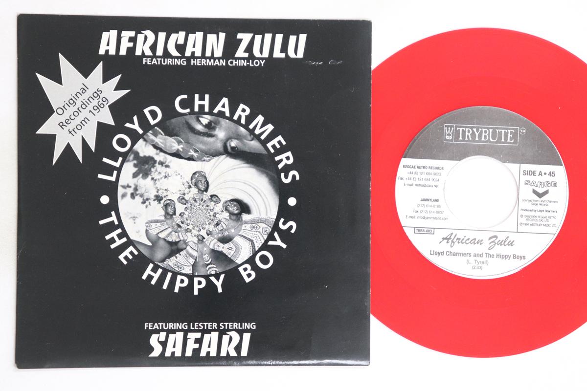 

7-дюймовая пластинка LLOYD CHARMERS, HIPPY BOYS - African Zulu / Safari TRRR003 TRYBUTE 1998 UK Регги, Ска и Даб Б/У