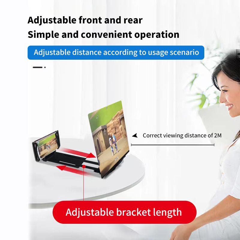 14 Inch Mobile Phone Screen Amplifier 3D Magnifying Glass Stand Magnifier Hd Video Amplifier Phone Stand Enlarged Screen Bracket