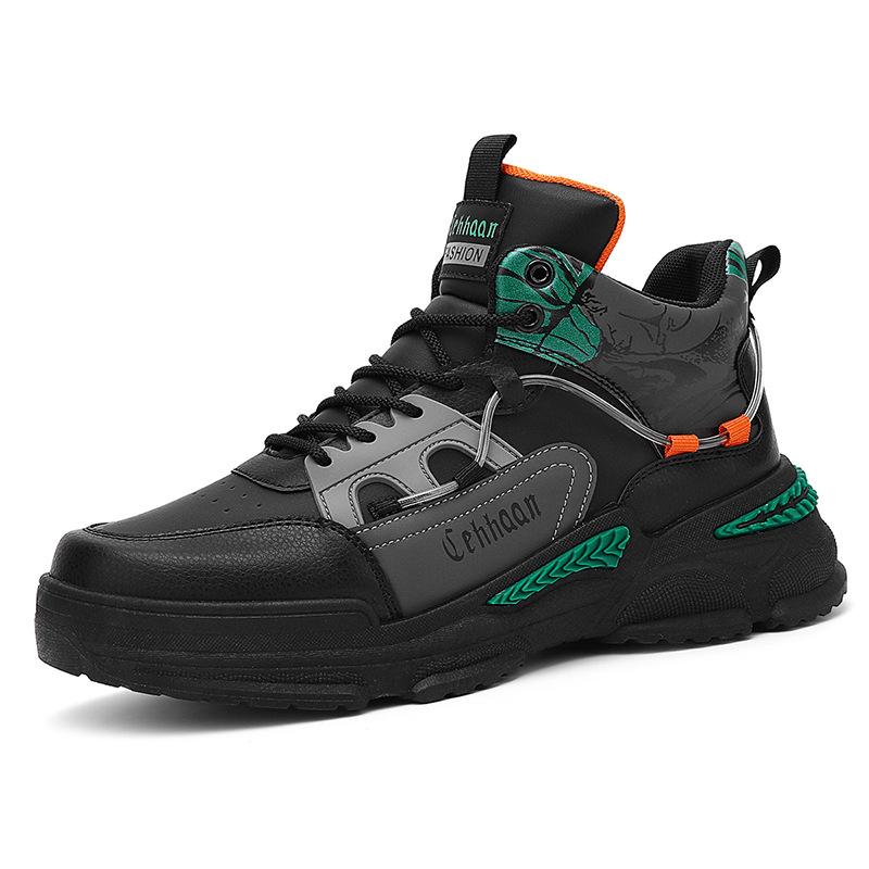 

High-top sports shoes men s shoes autumn and winter new thick-soled heightening casual shoes men s retro personality trendy dad shoes 39