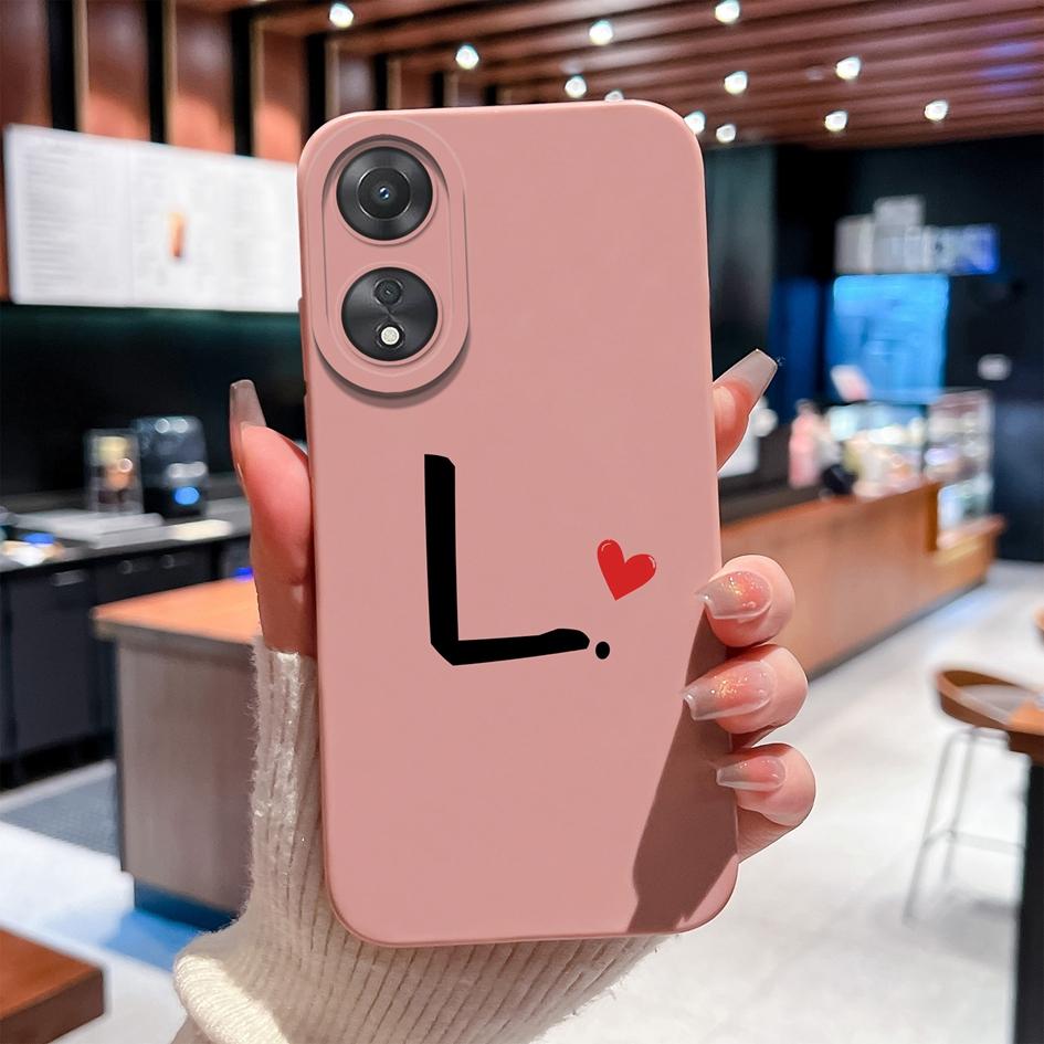 Case For Oppo A58 A57 A56 A55 A54 A53 A52 Phone Cover Popular Couple Letter Pattern High Quality Shockproof Silicone Protective Housing For Oppo Shell