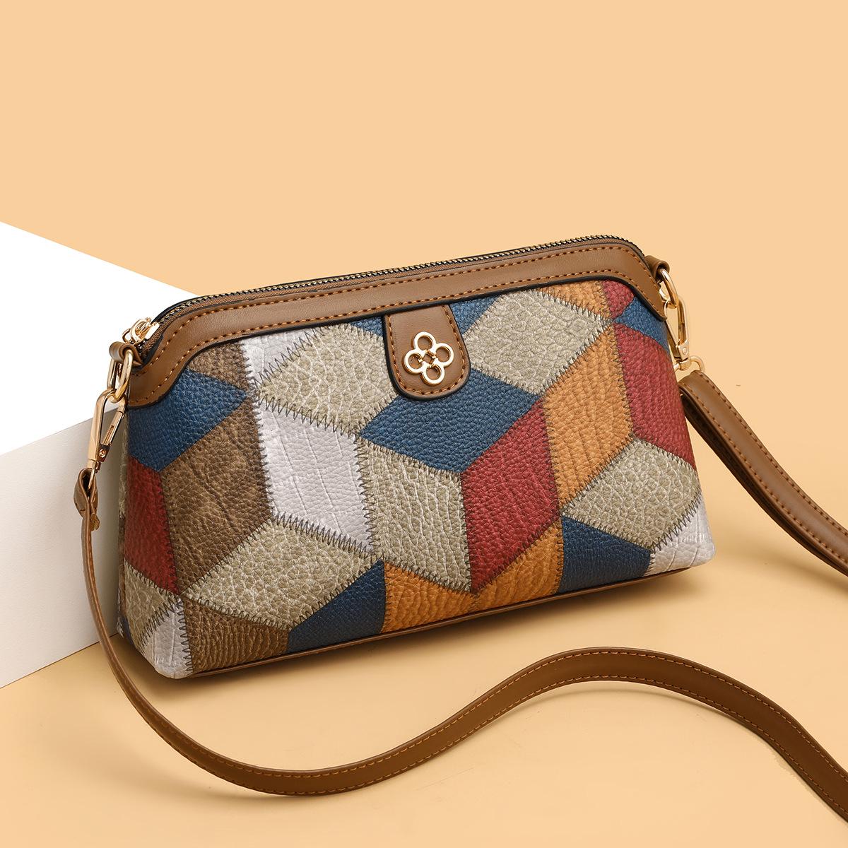 

Ethnic Boho Color-Block Crossbody Bag