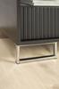 Set of 4 metal furniture legs, silver chrome frame, 20 x 9 cm