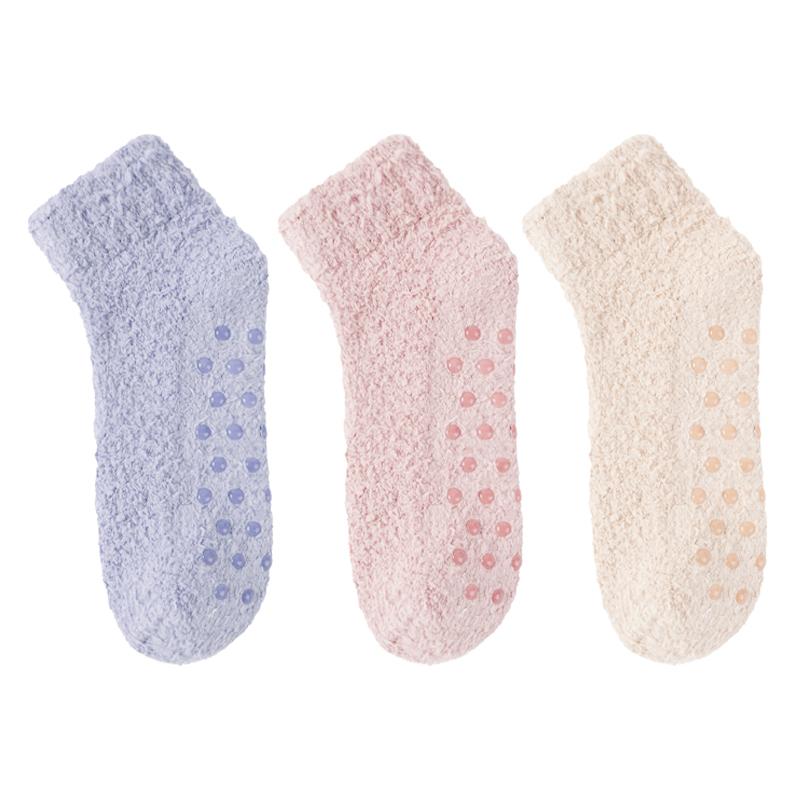 Autumn and Winter Coral Velvet Forest Style Cute Sweet Women's Socks Plus Velvet Home Warm Floor Socks