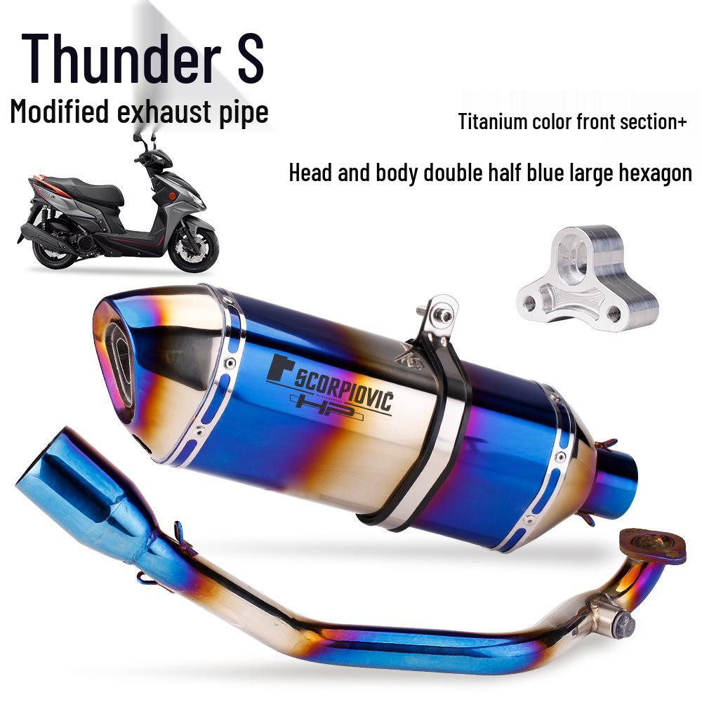 Kymco Thunder S RACING Exhaust Mod: Direct-Fit Tail Section for 17-21 Scooters