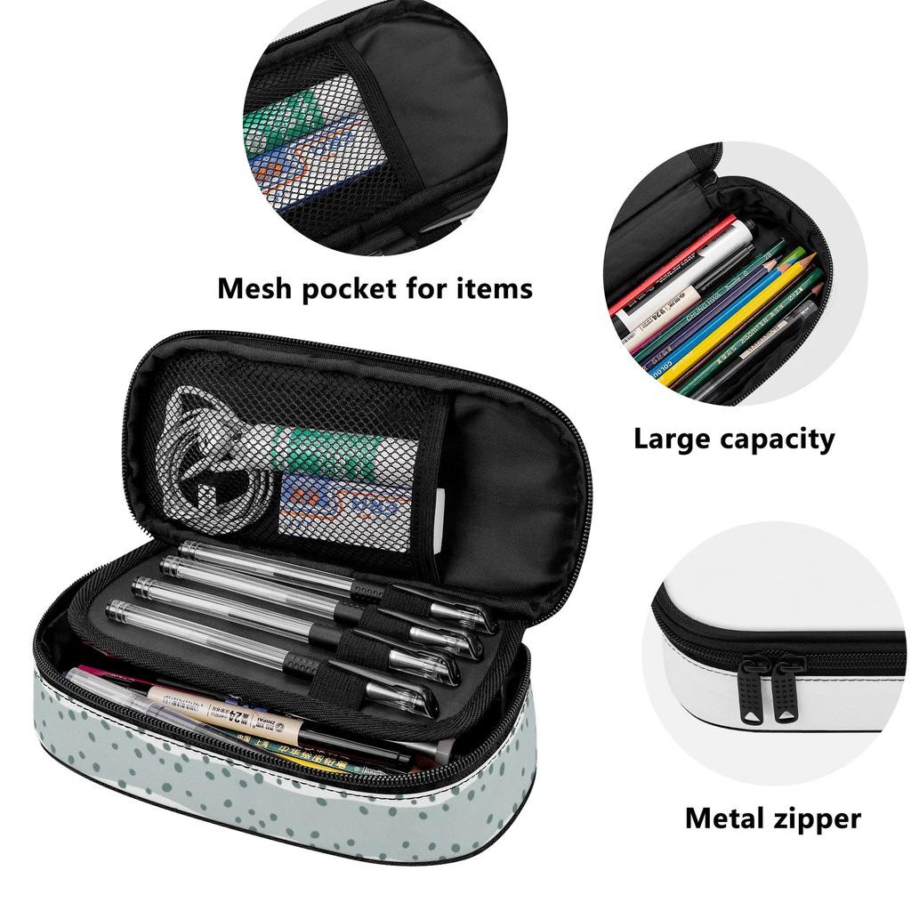 Federmäppchen Geräumiger Stauraum 300D Polyester Reißverschluss mit Hauptfach Netztasche und Stiftschlaufen für das tägliche Studium