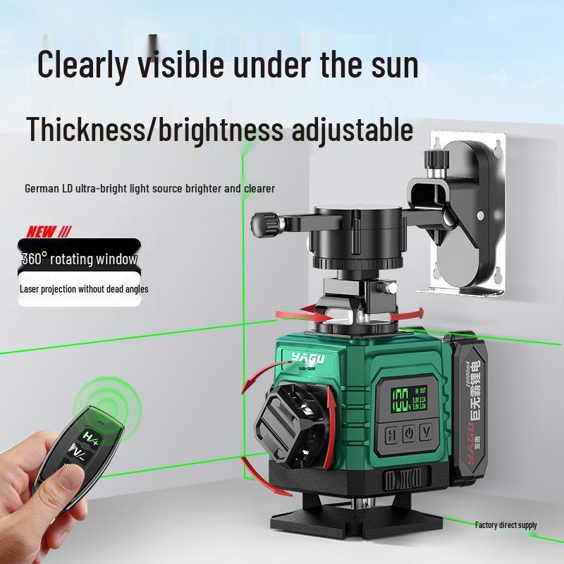 Yagu 12-Line High-Precision Green Laser Level with Automatic Outdoor Leveling