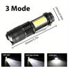 Tactical LED High Power Flashlight Rechargeable Zoom Strong Waterproof Outdoor Torch Aluminum Alloy COB Side Lights 3 Modes