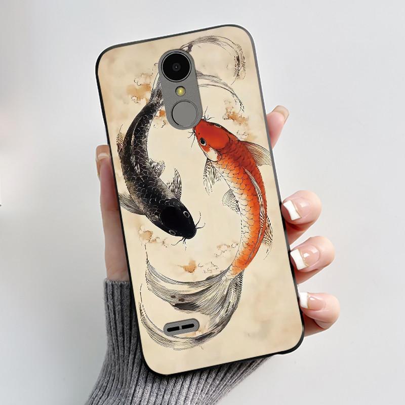 Casing For LG K4 2017 X230/LG K8 2017 X300 Slim Case Aesthetic Luxury Cute Cool Boys Girls Black Matte Soft Silicone Back Cover