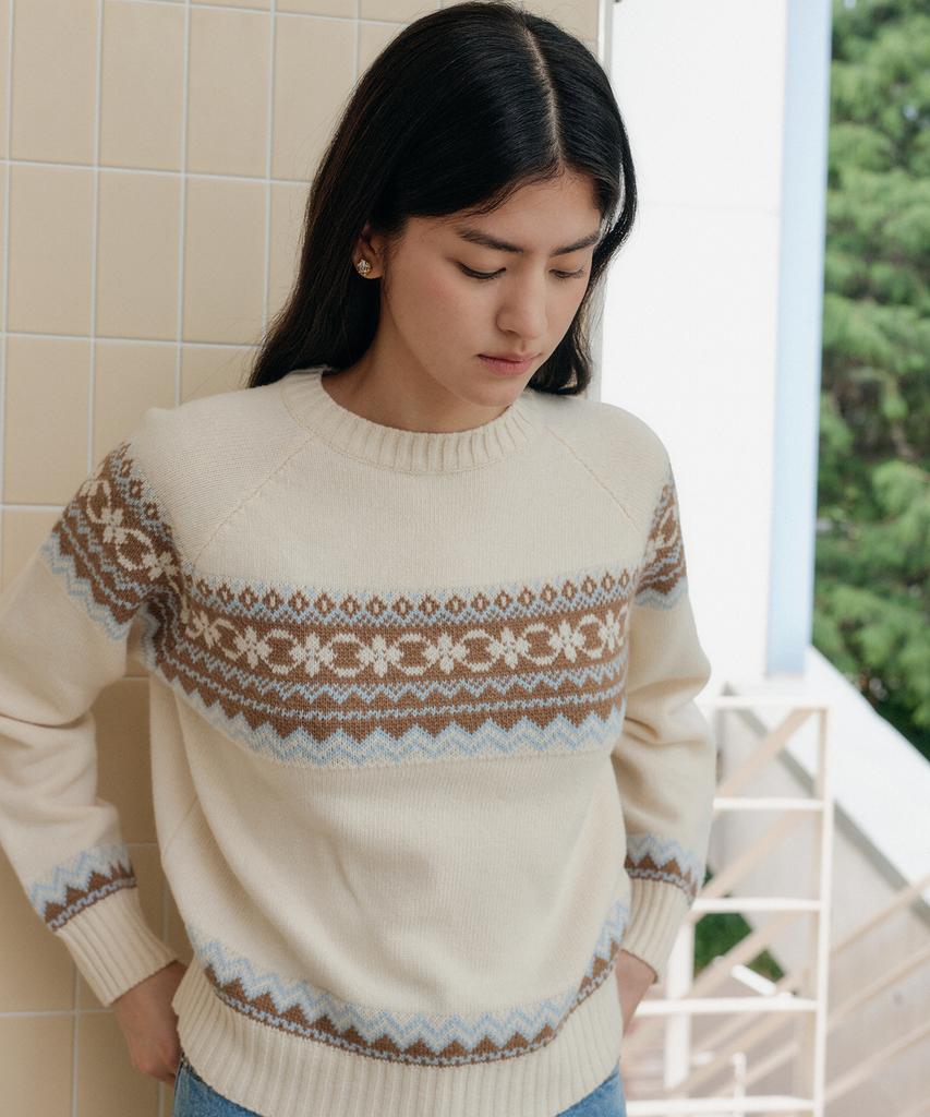 YUPPE Jacquard Wool Knit_Ivory
