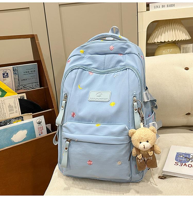 

New Forest Series Large Capacity Backpack for Junior and Senior High School Students Lightweight Women s Backpack Simple and Versatile Campus Backpack