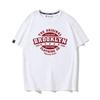 Summer Fashion Heavyweight Retro Men's English Letters 100% Cotton Printed Round Neck High-quality Casual Fitness Street T-shirt