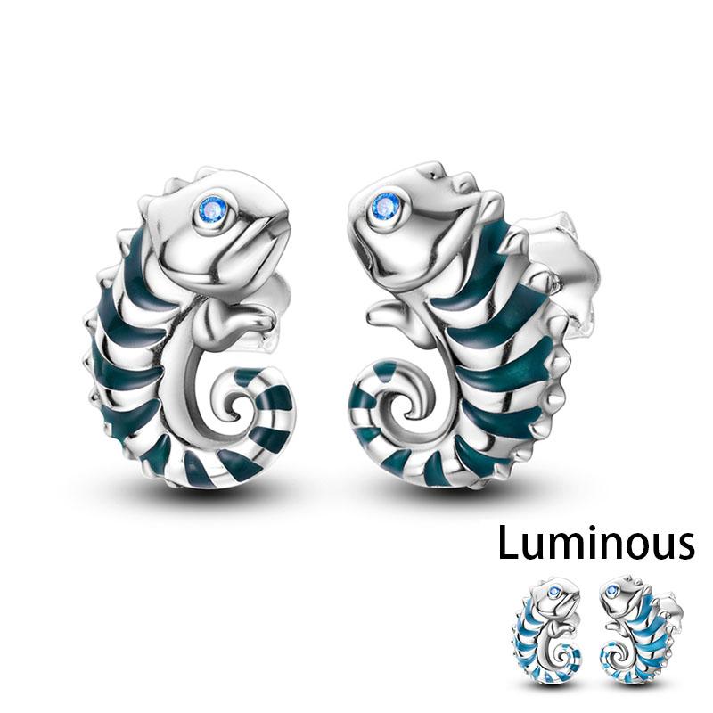 925 Silver Colorful Cute Animal Stud Earrings for Women Girlfriend Birthday Gift