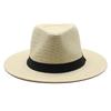 Hat Men's Summer Travel Vacation Beach Hat British Wind Wide Rim Sun Hat Shade Top Hat Panama Straw Hat Women