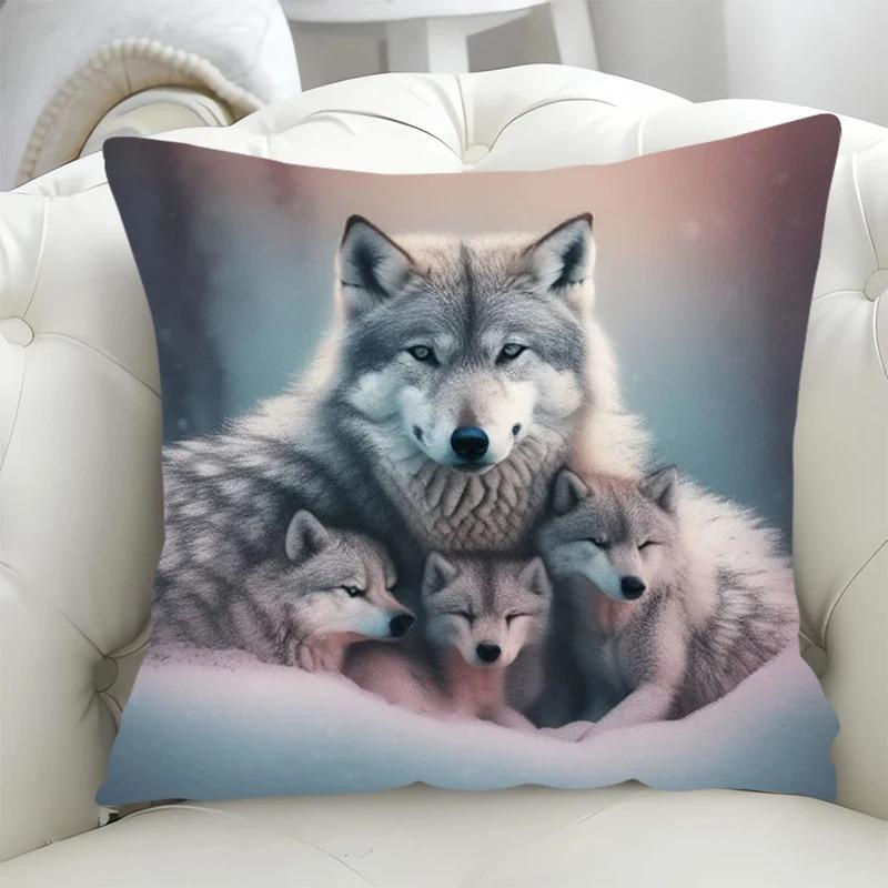 Car Living Room Sofa Cushion Cover Wildlife Pattern Luxury Home Decor Pillow Cover