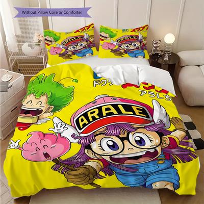 Dr Slump Arale'S Wild Adventure Bedding 1 Duvet Cover 2 Pillowcase Without Core Bedding Set Christmas Birthday Gift Soft And Comfortable