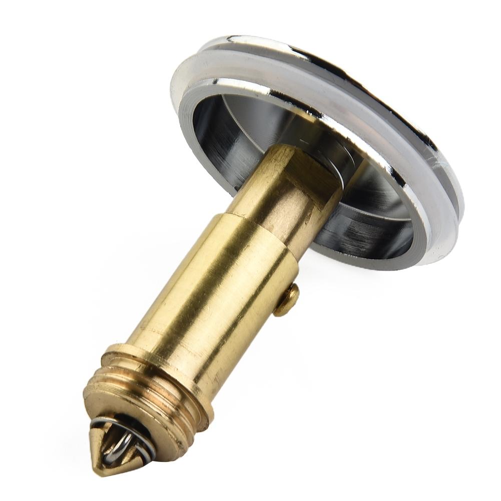 1PCS 38mmTap Up Basin Waste Chrome Sink Push Button Click Clack Plug+Spring Bolt