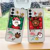 Clear Case For Samsung Galaxy S22 S20 FE S21 Plus S10 Lite S9 S8 S10e Note 20 Ultra 10 Lite 9 Phone Cover Snowman Christmas Cute