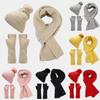 Knitted Autumn Winter Hat Gloves Scarf Set For Women And Men With Warmth And Style