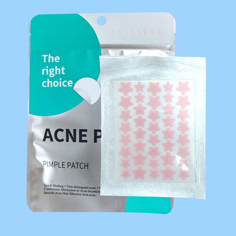 40-Star Acne Patches: Cute Hydrocolloid Covers for Absorbent Pus Removal, Anti-Acne Day & Night Use