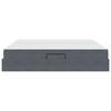 Storage Bed with Mattress Dark Gray 200 x 200 cm Velvet