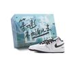 Air Jordan 1 Low Cushioning Slip Resistant Abrasion Resistant Low Top Vintage Basketball Shoes Men's Black White 553558-132(Team44-)